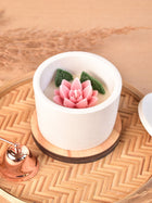 Lotus Candle In Concrete Jar
