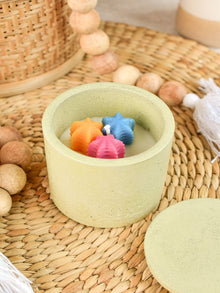 Cacti Candles In Concrete Jar