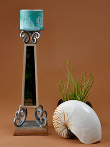 Scroly Glass Candle Stand