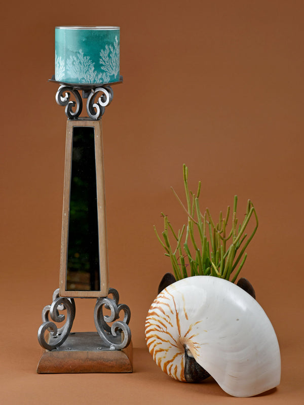 Scroly Glass Candle Stand