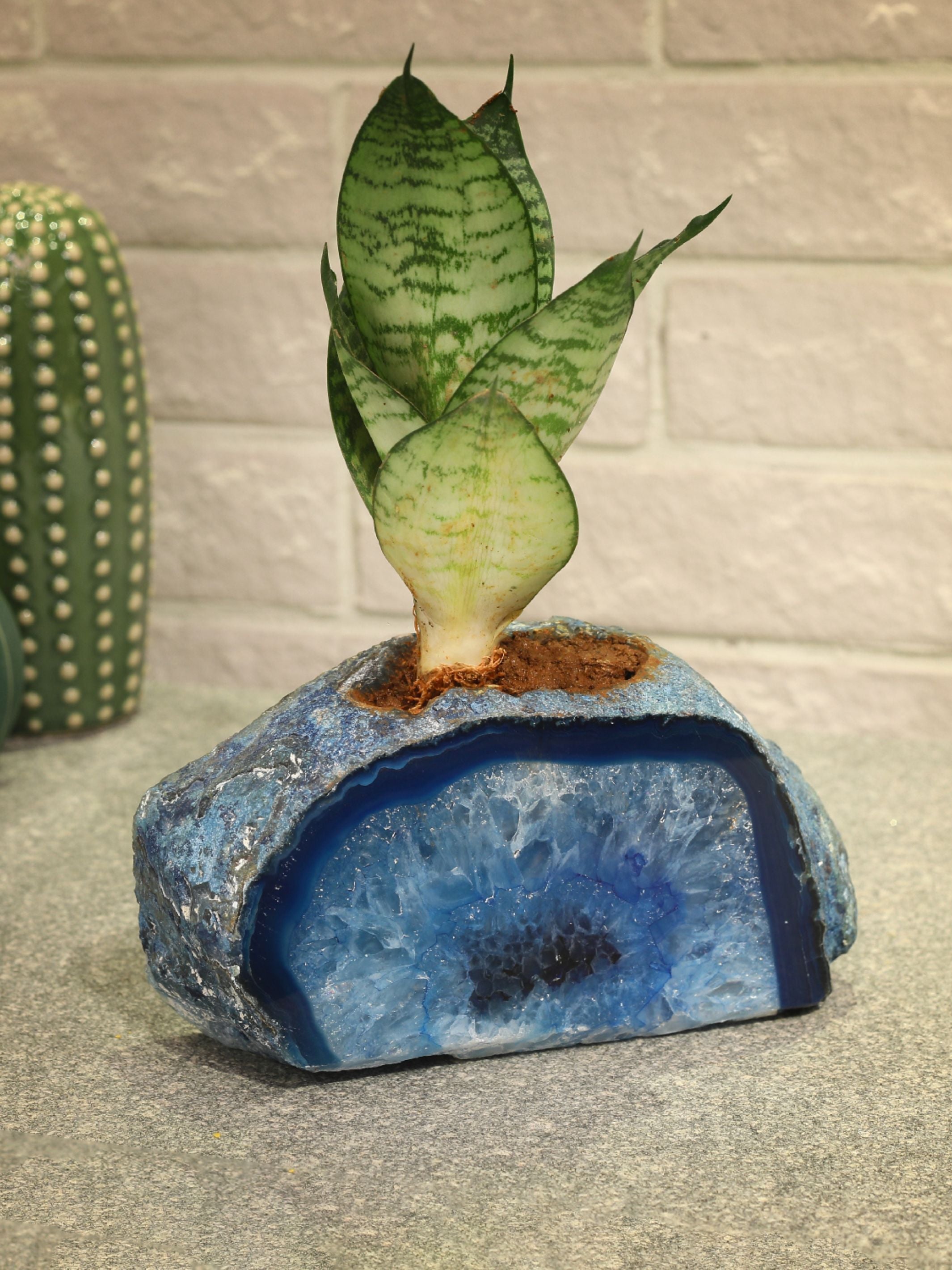 Semi Precious Planter - Blue