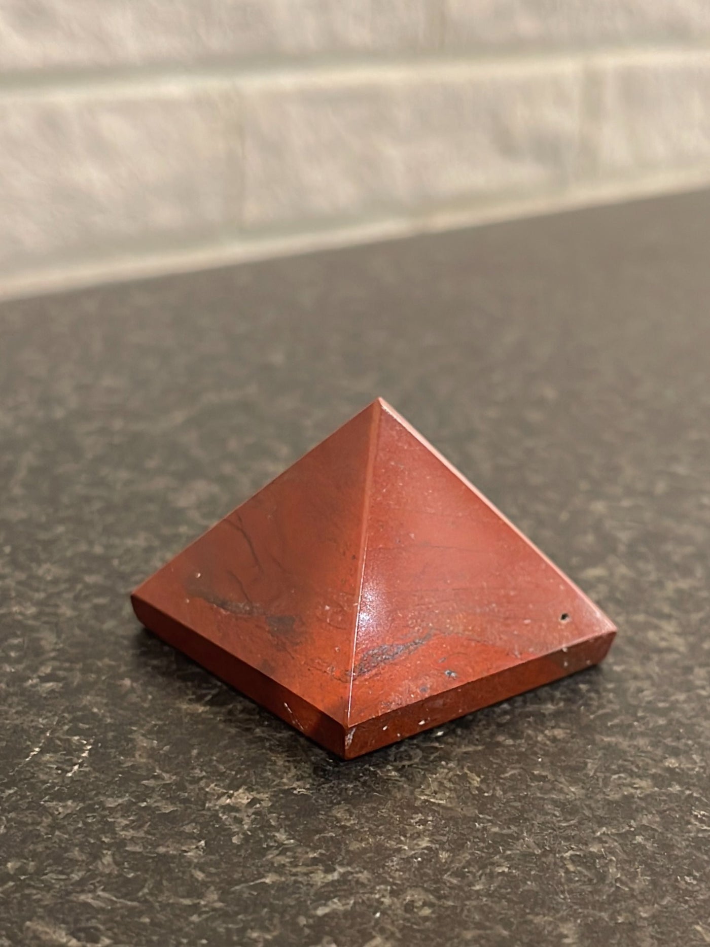 Semi Precious stone Pyramid Red