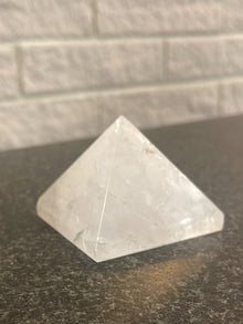 Semi Precious stone Paper Holder- Pyramid White