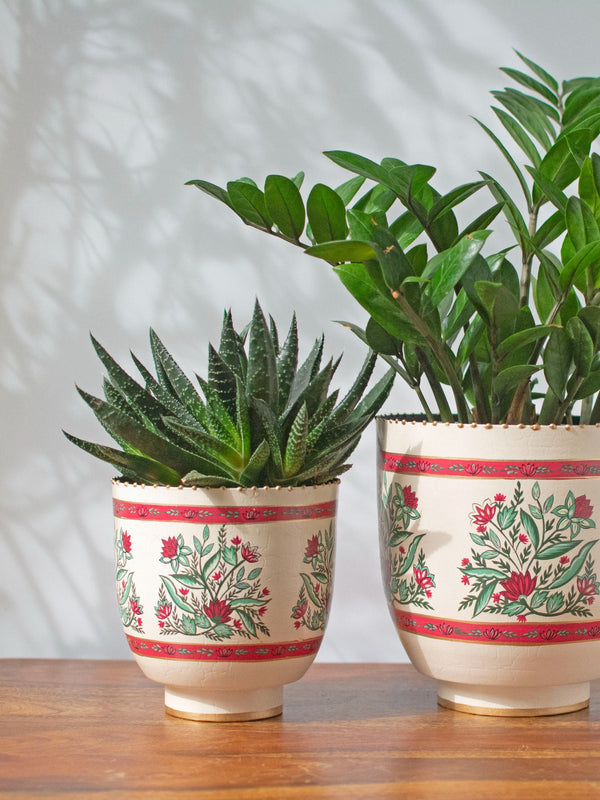 Shalimar Handpainted Planter Set of 2