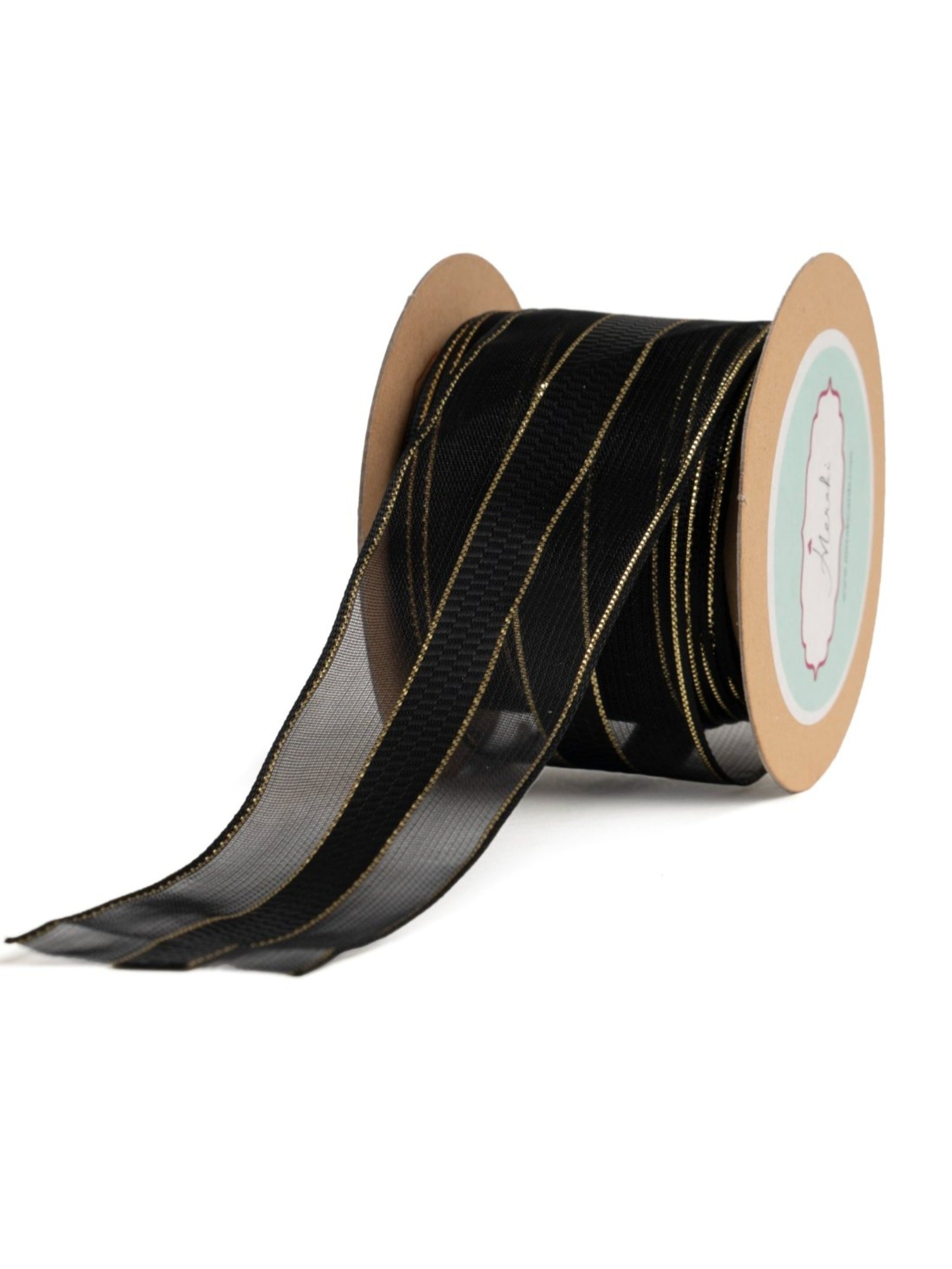 Center Ribbed Ribbon Ribbons | Sheer Checkered Centre Ribbon