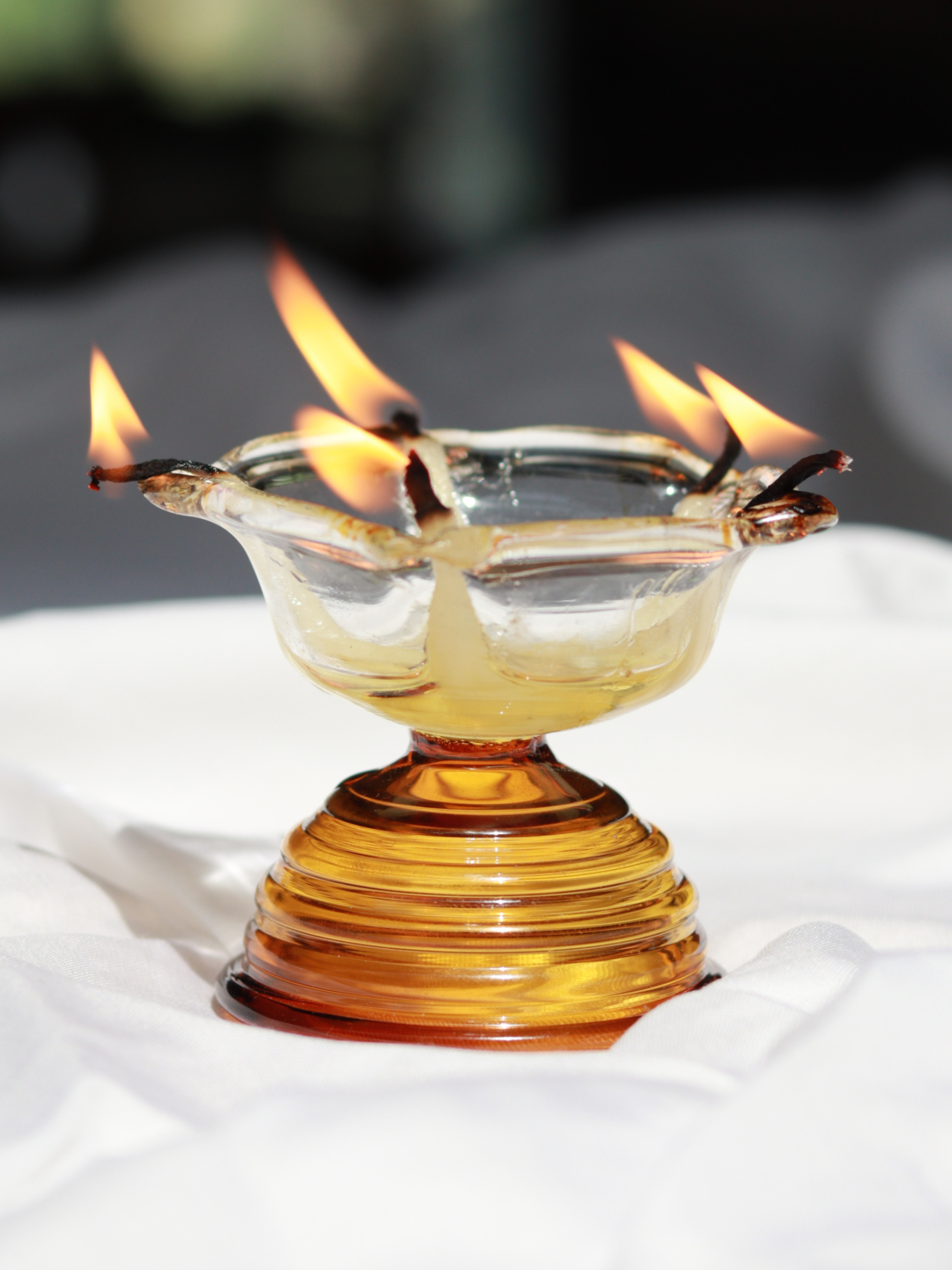 Short Glass Diya