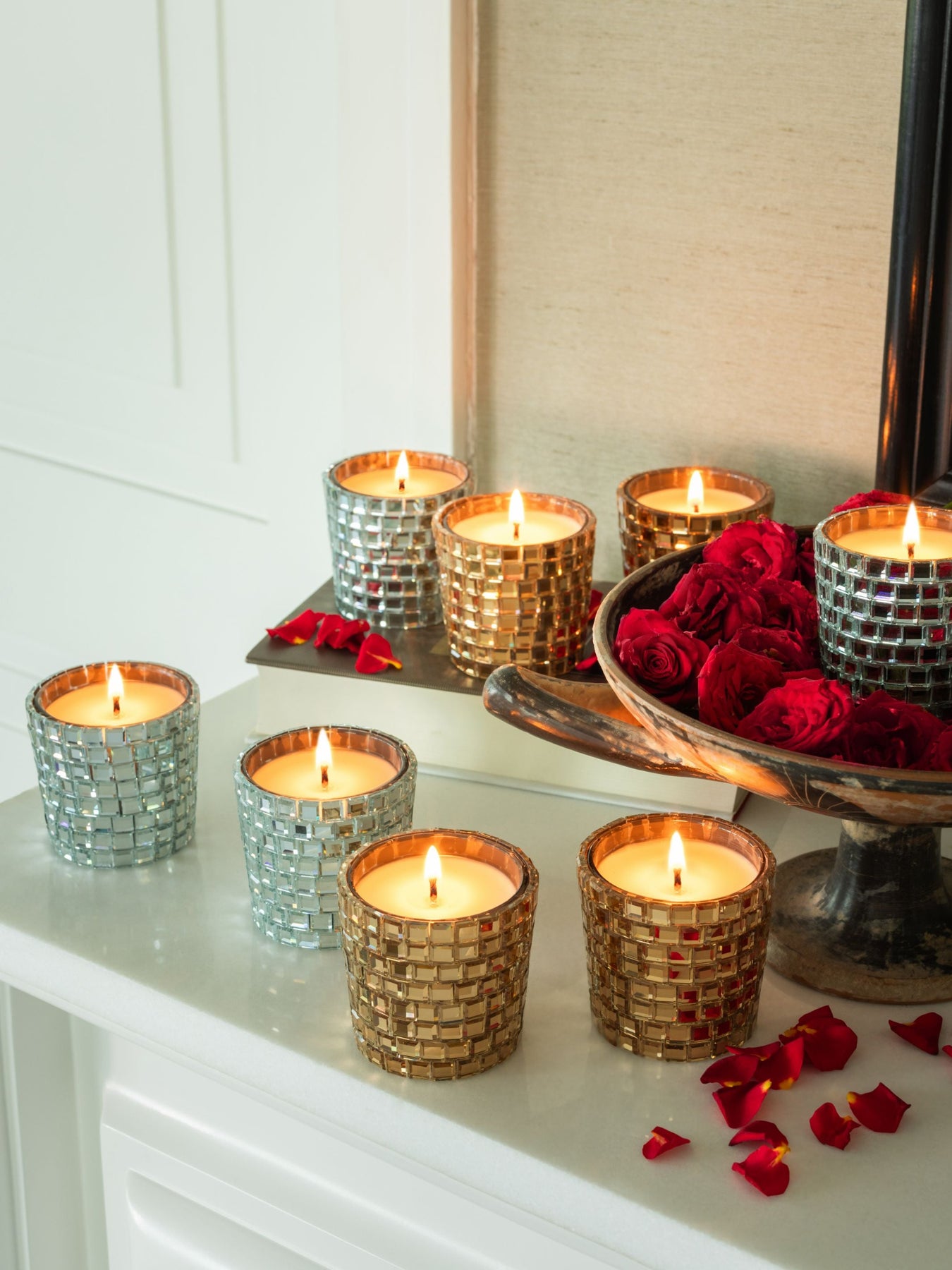 Silver & Gold Sparkle Candles The Purple Pony