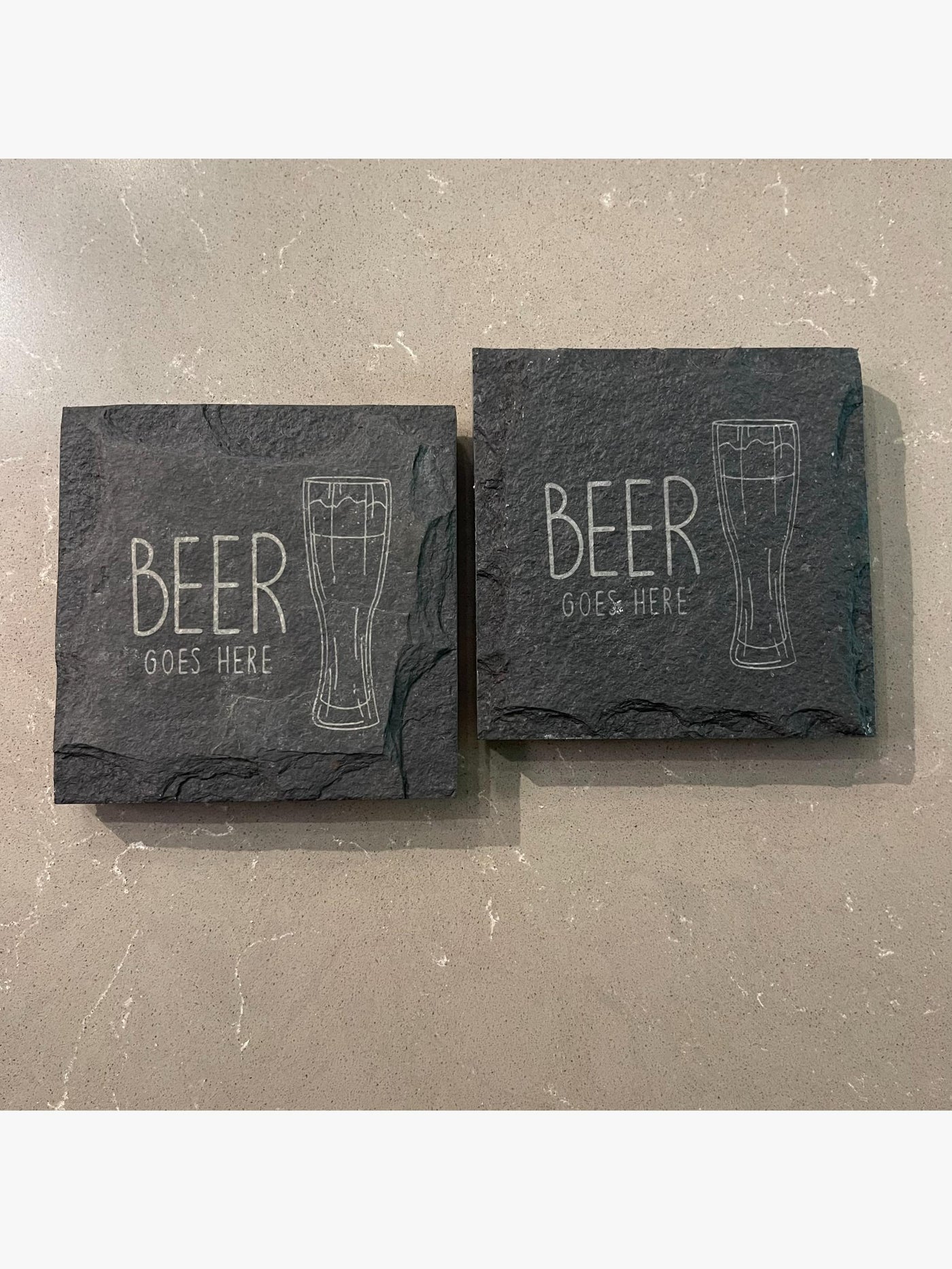 Slate Coaster Engraved Beer