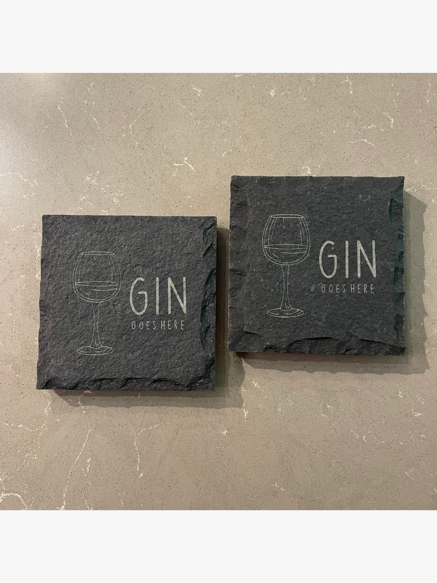 Slate Coaster - Engraved Gin