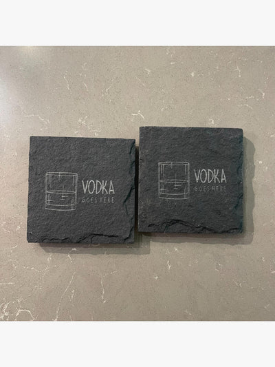 Slate Coaster - Engraved Vodka