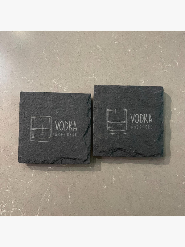 Slate Coaster - Engraved Vodka