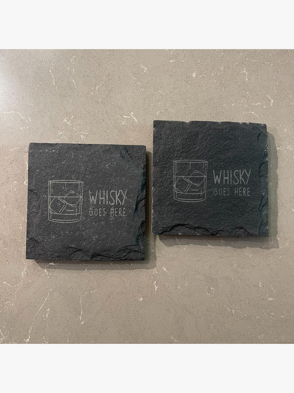 Slate Coaster - Engraved Whiskey