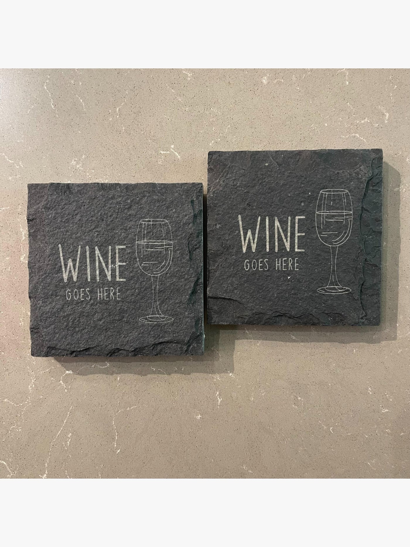 Slate Coaster - Engraved Wine