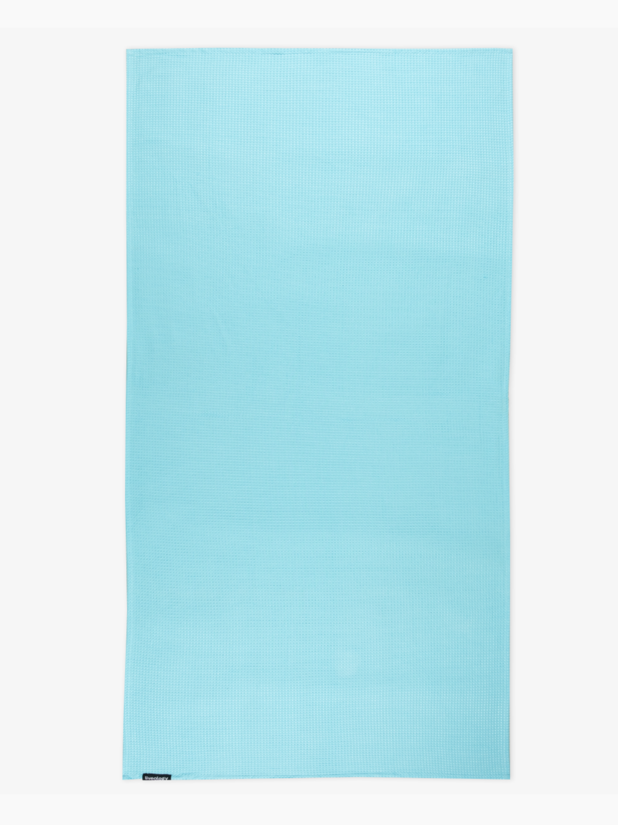 Sorrento Waffle Aqua Woven Beach Towel