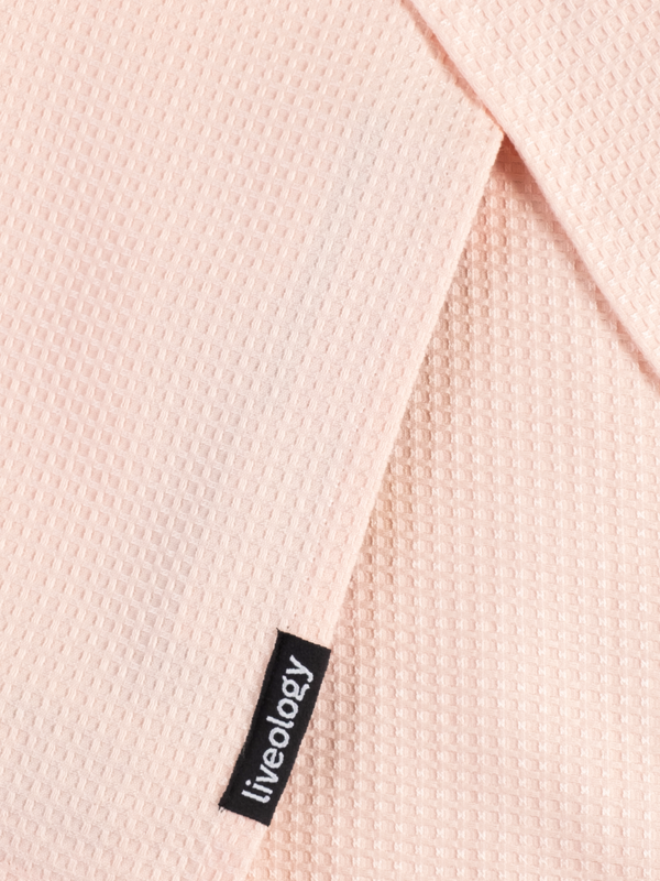 Sorrento Waffle Blush Woven Beach Towel