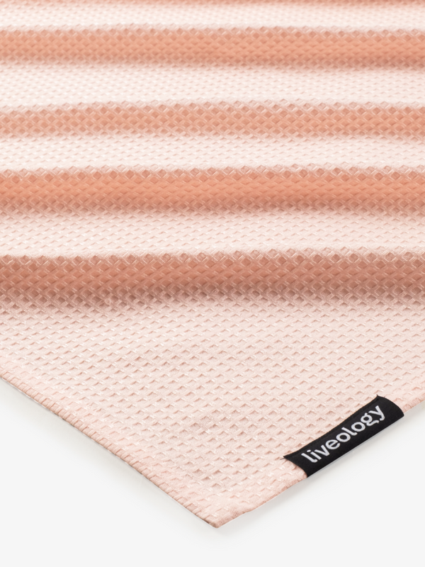 Sorrento Waffle Blush Woven Beach Towel
