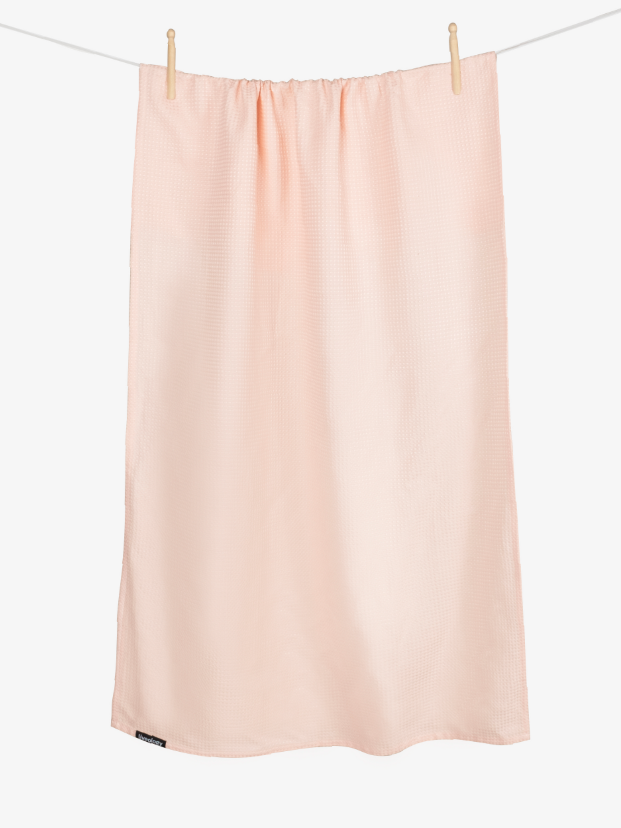 Sorrento Waffle Blush Woven Beach Towel