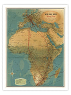 Wall Prints - South African Airways Map