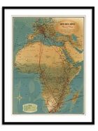 Wall Prints - South African Airways Map