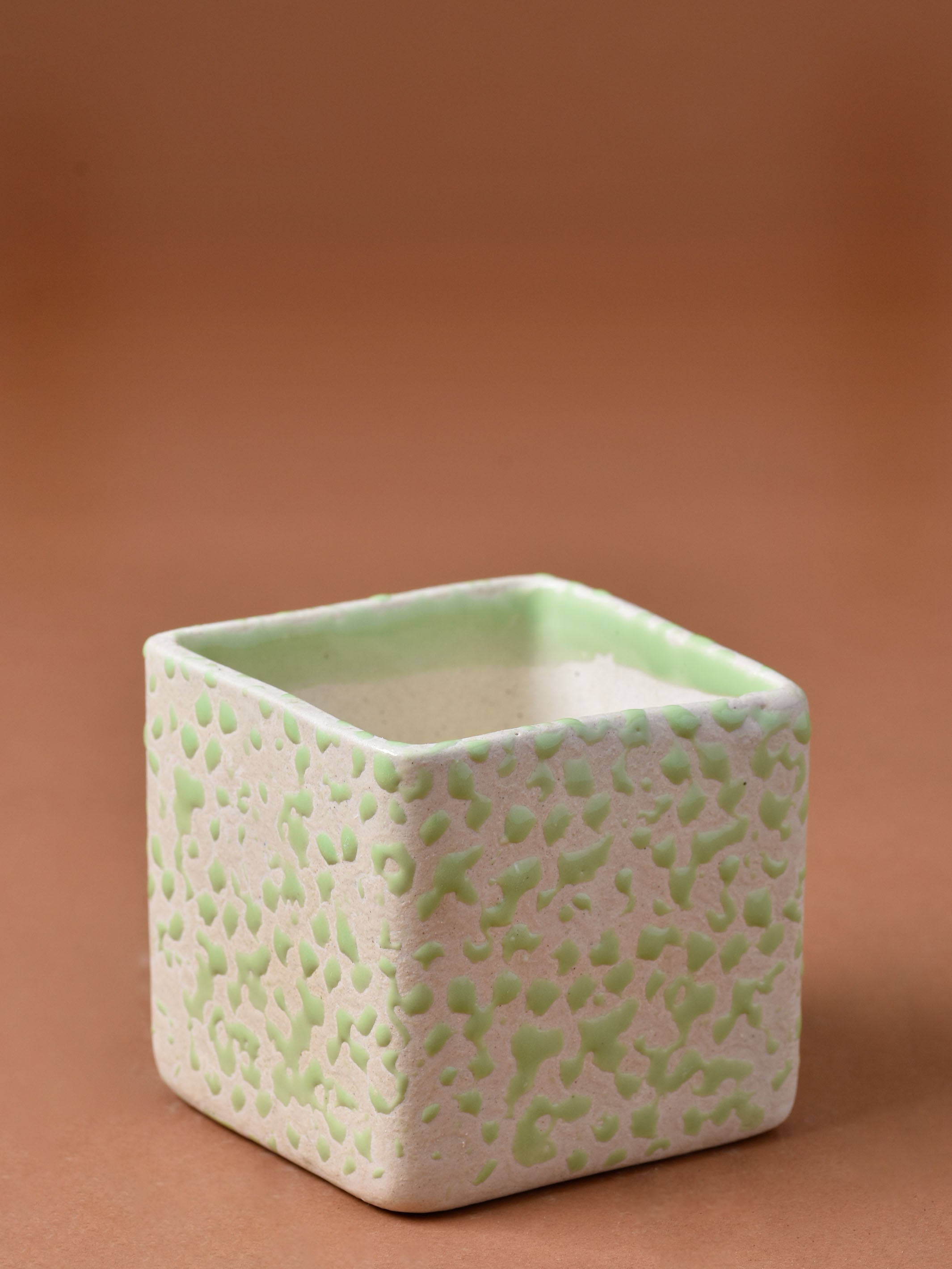 Speckled Cube Planter