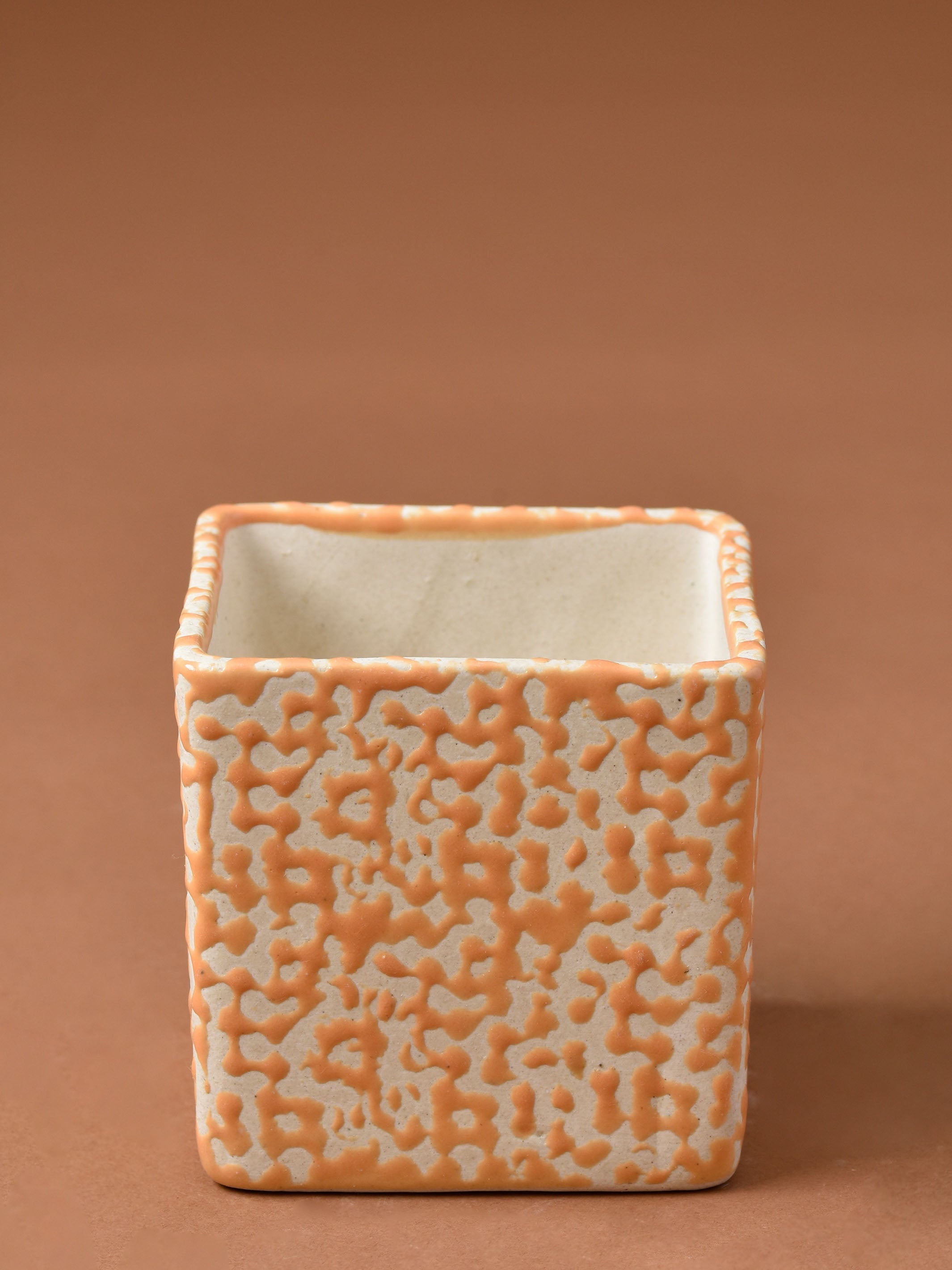 Speckled Cube Planter
