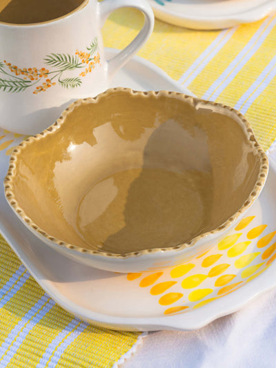 Ceramic Breakfast Set Yellow