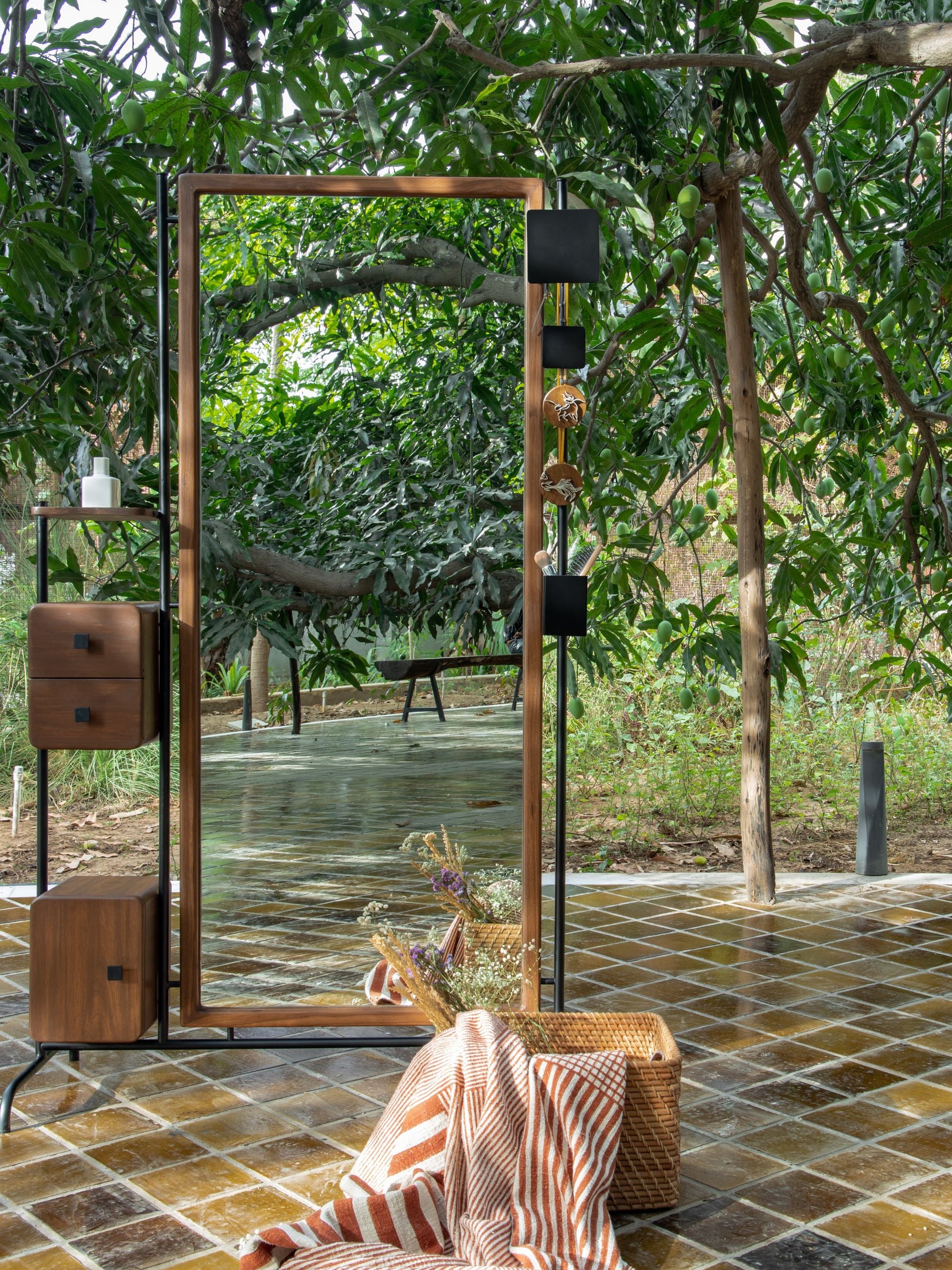 Standing Tall Mirror - Wood & Metal