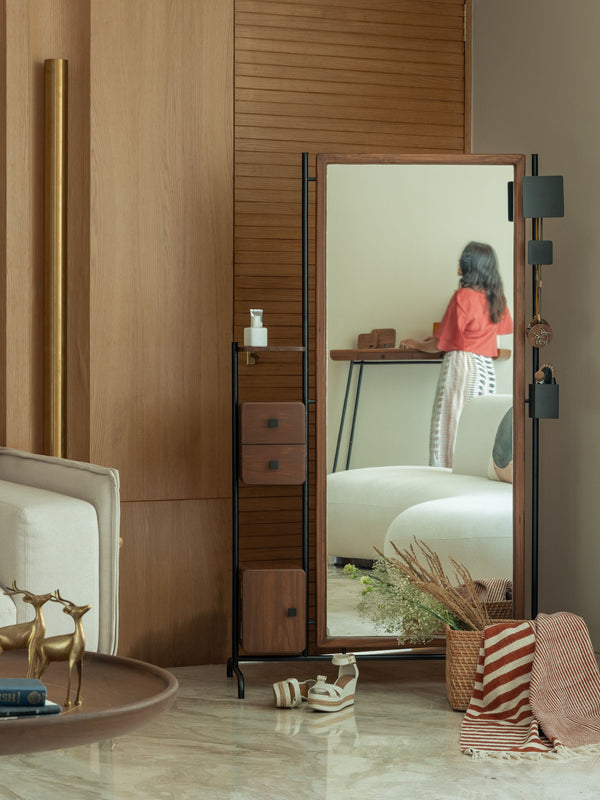 Standing Tall Mirror - Wood & Metal