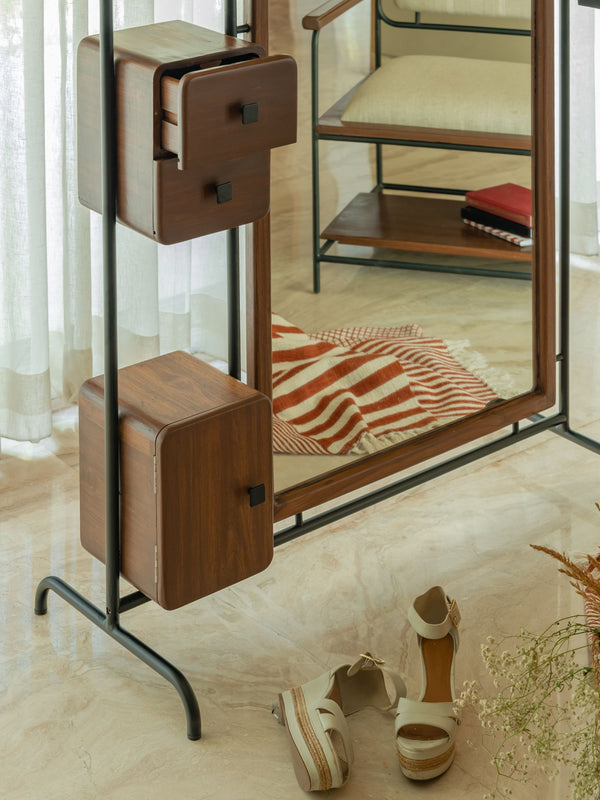 Standing Tall Mirror - Wood & Metal