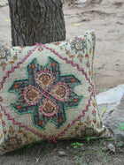 Cushion Cover - Stern Embroidered Cotton