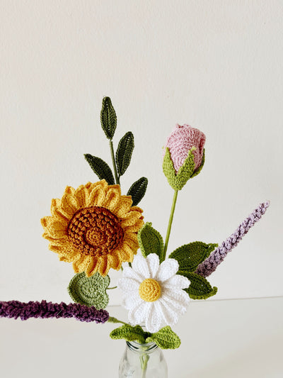 Crochet Sunflower Bouquet