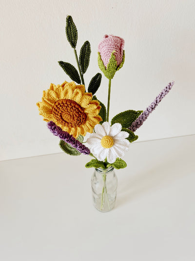 Crochet Sunflower Bouquet