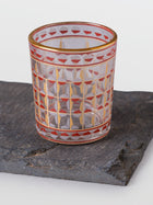 Surajmukhi Burgandy Glass Votive Set Of 6