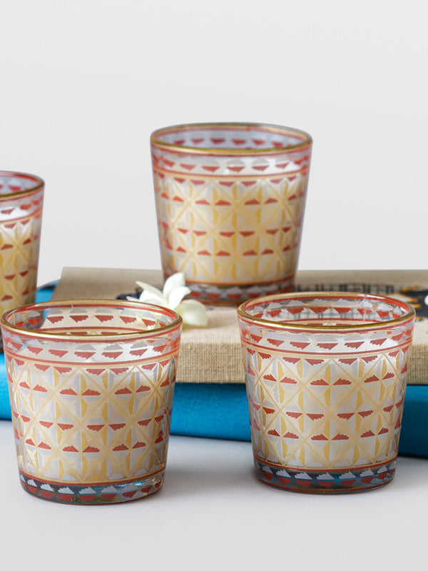 Surajmukhi Burgundy Candle Set Of 4
