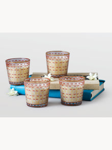 Surajmukhi Burgundy Candle Set Of 4