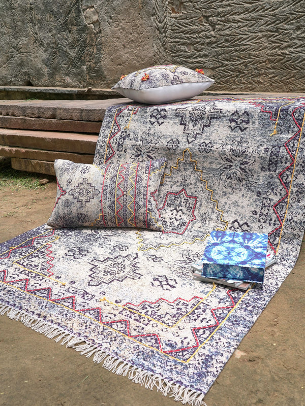 Tabriz Embroidered Cotton Rug