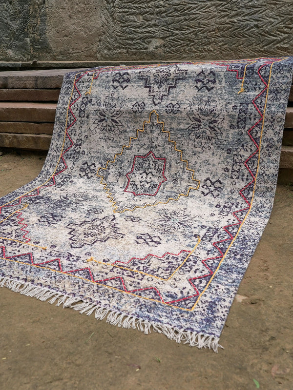 Tabriz Embroidered Cotton Rug