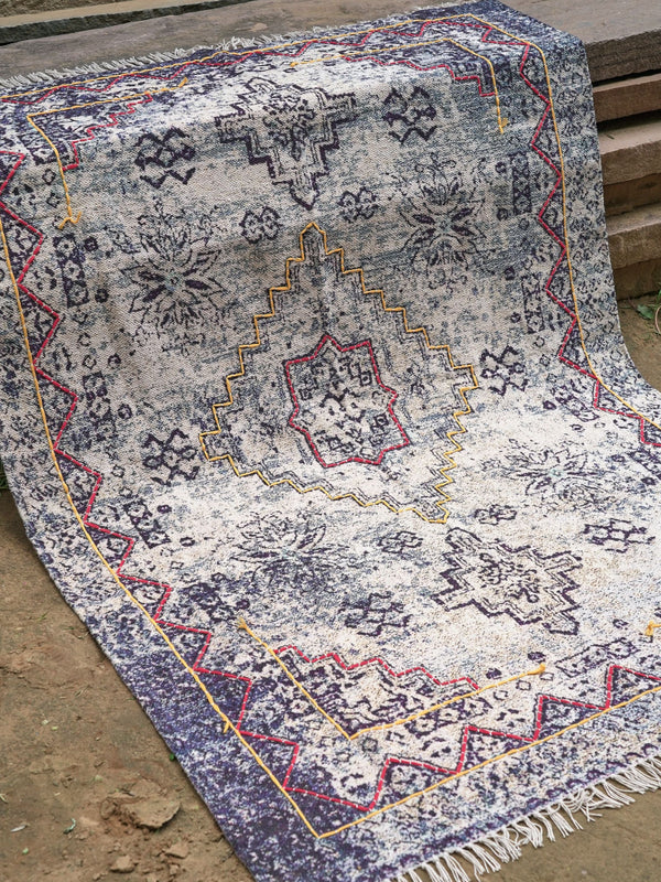 Tabriz Embroidered Cotton Rug