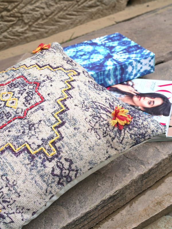 Cushion Cover - Tabriz Embroidered Cotton