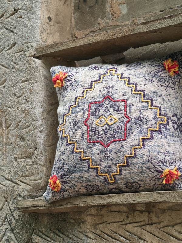 Cushion Cover - Tabriz Embroidered Cotton