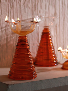 Tall Glass Diya