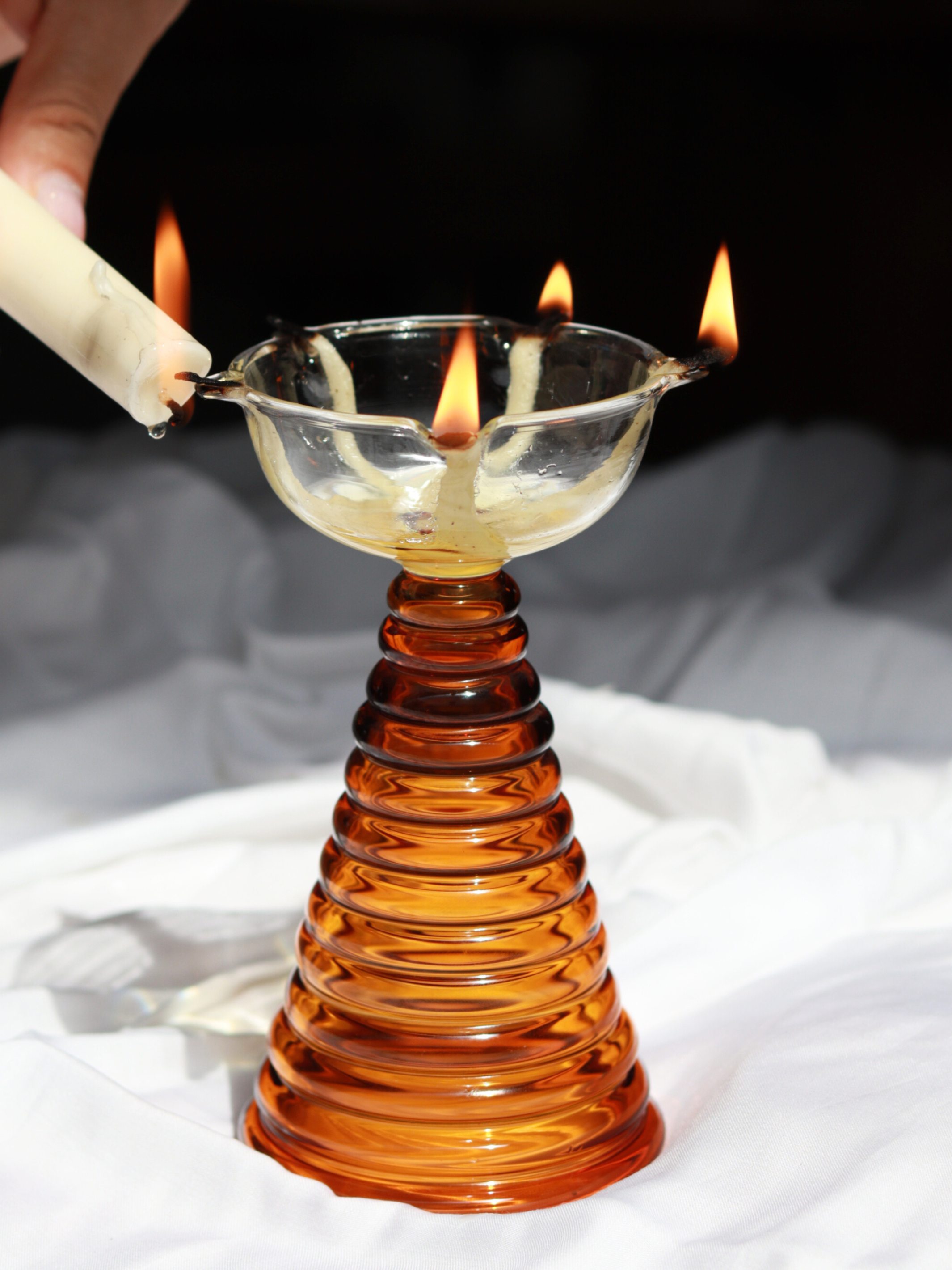 Tall Glass Diya