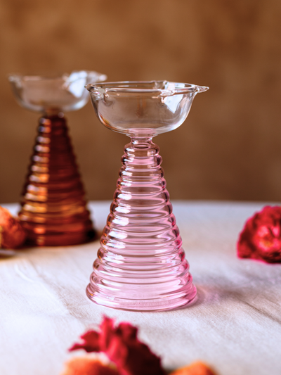 Tall Glass Diya