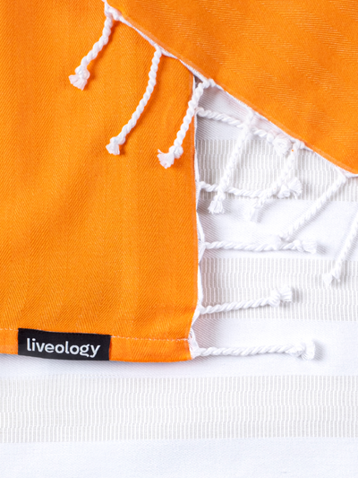 Tangerine Woven Beach Towel