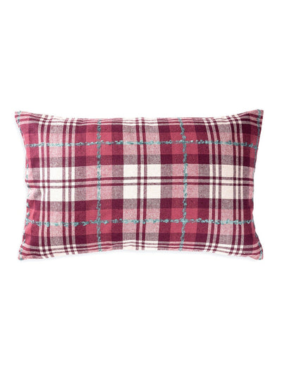 Tartan Cushion Cover Floral