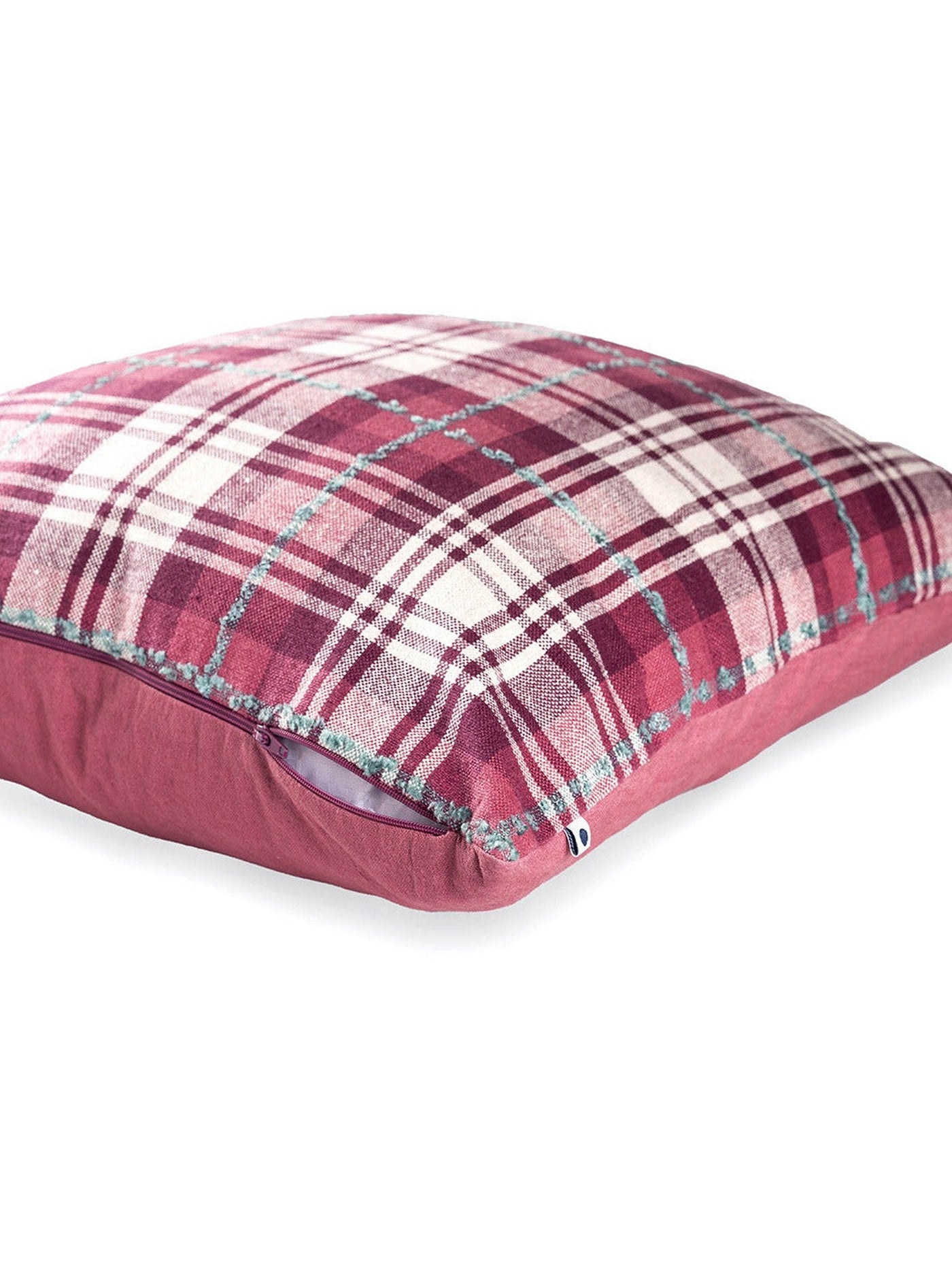 Tartan Cushion Cover Floral