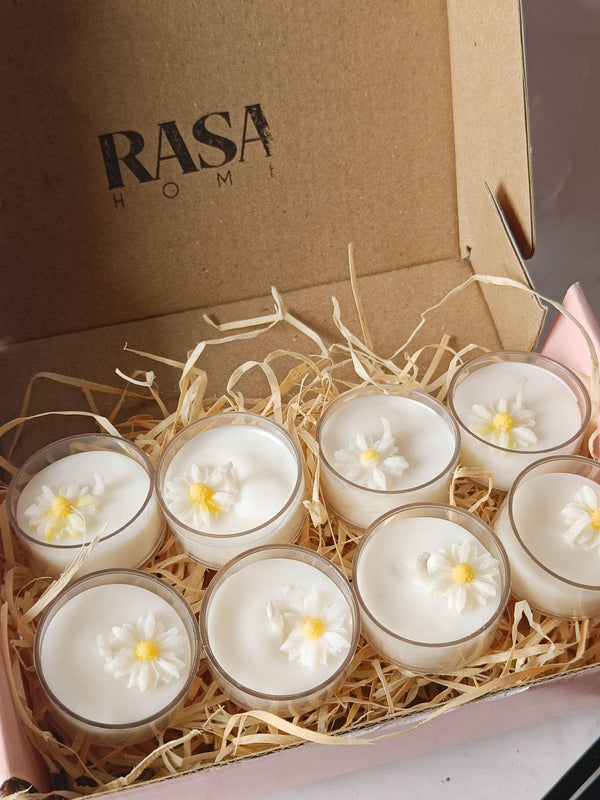 Daisy Tealight Candles Set of 8