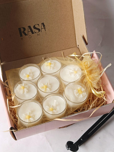 Daisy Tealight Candles Set of 8