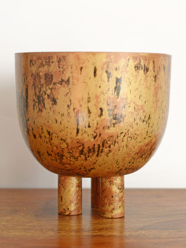 Tesla Rustic Gold Planter