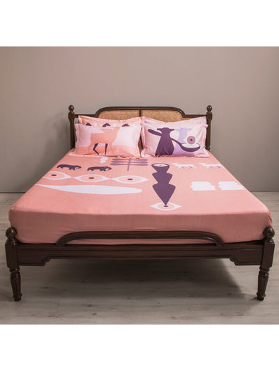 The Basharat Bedsheet In Clay Pink